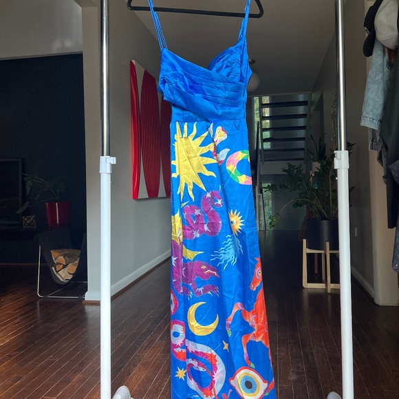 Blue spaghetti straps Dress - Picture 7 of 7